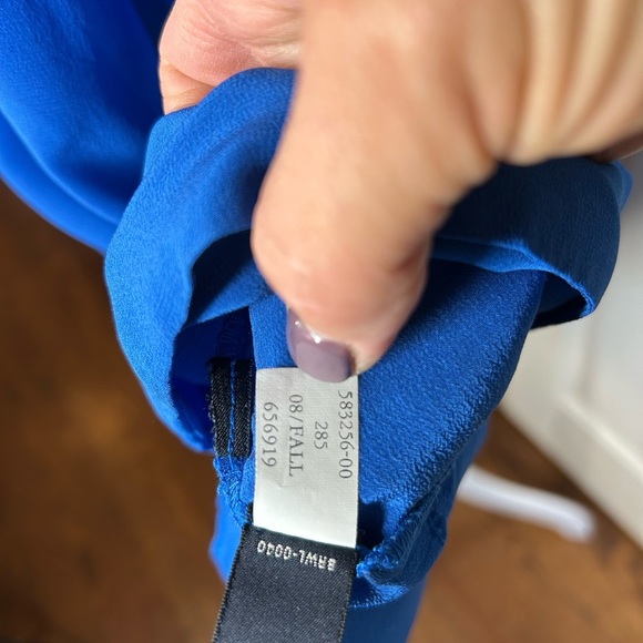Banana Republic Royal Blue 100% Silk Shift Mini Cocktail Dress Sz Small - Picture 10 of 13